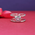 Load image into Gallery viewer, 925 Silver Cubic Zirconia Ring for Women | Adjustable Ring| High Polish
