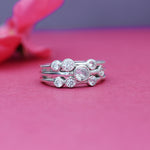 Load image into Gallery viewer, Silver Adjustable Ring with Cubic Zirconia | Women's Ring
