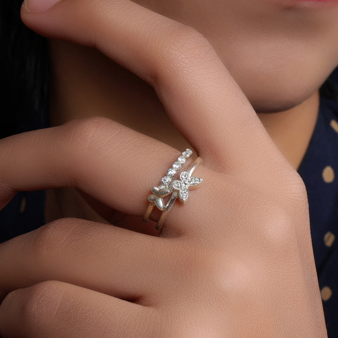 925 Silver Flower Toe Ring for Women | Adjustable Jewelry