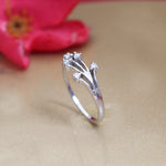 Load image into Gallery viewer, Silver Diamond Ring for Women | Flower Design | Gift Jewelry
