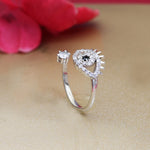 Load image into Gallery viewer, 925 Silver Cubic Zirconia Evil Eye Ring | Adjustable for Women
