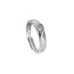 Load image into Gallery viewer, Adjustable Silver Ring with CZ Stone | Women's Jewelry Gift
