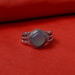 Load image into Gallery viewer, 925 Silver Chalcedony Ring for Women | Square Stone Jewelry
