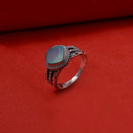 Load image into Gallery viewer, 925 Silver Chalcedony Ring for Women | Square Stone Jewelry
