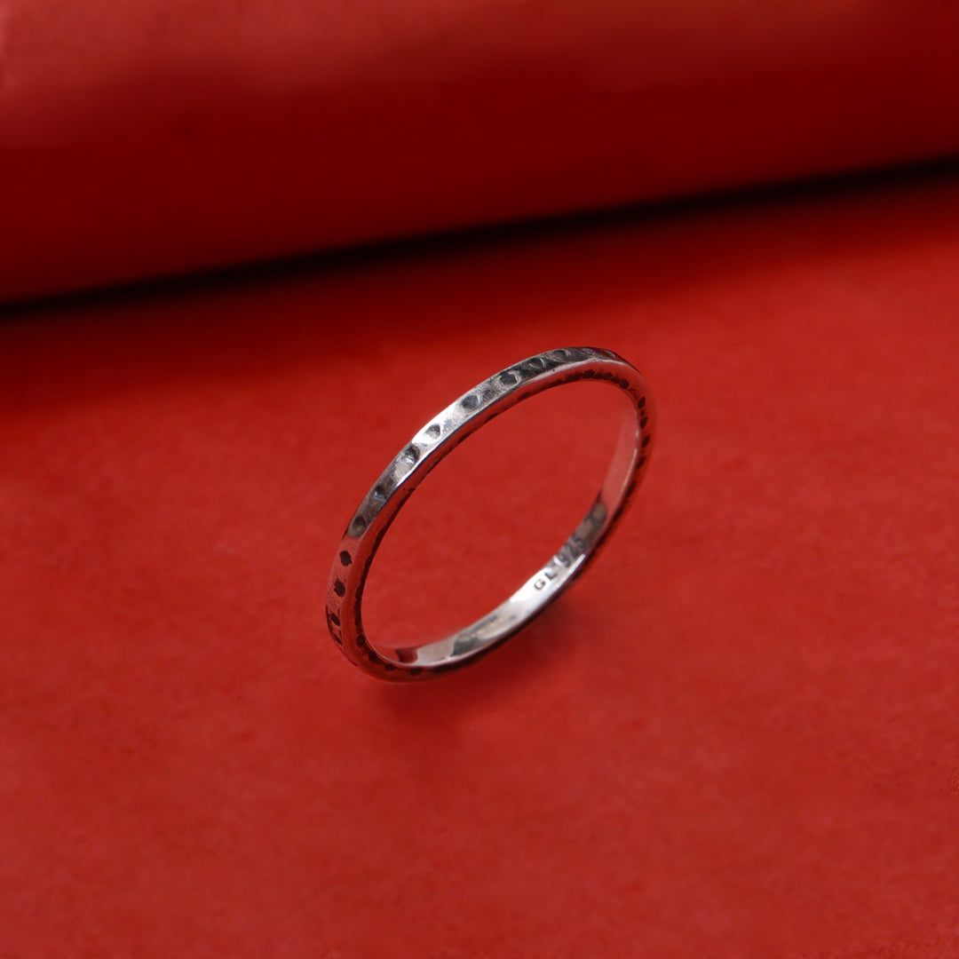925 Silver Textured Ring for Women | Minimalist Jewelry Gift