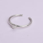 Load image into Gallery viewer, Sterling Silver Open Heart Adjustable Ring for Women | Minimalist Jewelry
