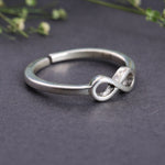 Load image into Gallery viewer, 925 Sterling Silver Infinity Adjustable Ring for Women | Minimalist Band
