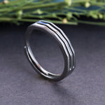 Load image into Gallery viewer, Sterling Silver Triple Stripe Wave Ring | Daily Wear Band
