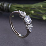 Load image into Gallery viewer, Sterling Silver Solitaire &amp; Marquise Accent Ring for Women
