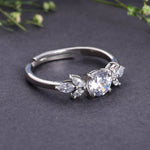 Load image into Gallery viewer, Sterling Silver Solitaire &amp; Marquise Accent Ring for Women
