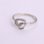 Load image into Gallery viewer, 925 Sterling Silver Adjustable Ring with Clear CZ Accent Stones
