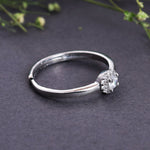 Load image into Gallery viewer, 925 Sterling Silver Solitaire Cubic Zirconia Adjustable Ring for Women
