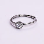 Load image into Gallery viewer, 925 Sterling Silver Solitaire Cubic Zirconia Adjustable Ring for Women
