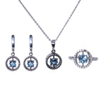 Load image into Gallery viewer, 925 Silver Blue Topaz Jewelry Set | Women's Gift
