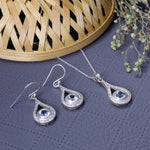 Load image into Gallery viewer, 925 Silver Teardrop Jewelry Set | Blue Gemstone for Women
