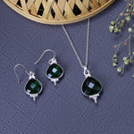 Load image into Gallery viewer, 925 Silver Emerald Green Teardrop Jewelry Set | Women's Gift
