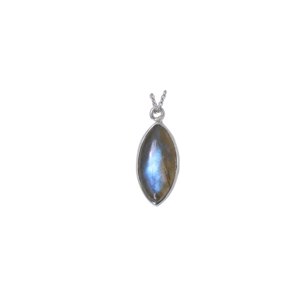 925 Silver Labradorite Earrings & Necklace Set | Women's Jewelry