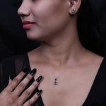 Load image into Gallery viewer, 925 Silver Peridot Jewelry Set | Earrings &amp; Necklace | Gift
