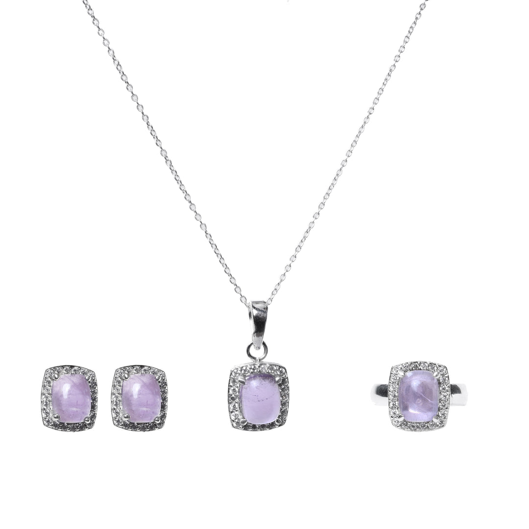 925 Silver Amethyst Jewelry Set for Women | Gift Idea