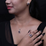 Load image into Gallery viewer, 925 Silver Amethyst Jewelry Set for Women | Gift Idea
