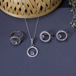 Load image into Gallery viewer, 925 Silver Amethyst Jewelry Set for Women | Gift
