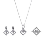 Load image into Gallery viewer, 925 Silver Diamond Set (Earrings, Necklace, Ring) | Women's Jewelry
