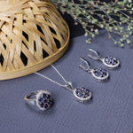 Load image into Gallery viewer, 925 Silver Blue Gemstone Jewelry Set for Women | Gift Idea

