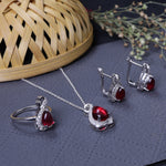 Load image into Gallery viewer, 925 Silver Ruby Jewelry Set for Women | Gift Idea
