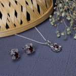 Load image into Gallery viewer, 925 Silver Garnet Jewelry Set | Women's Gift | Bridal Set
