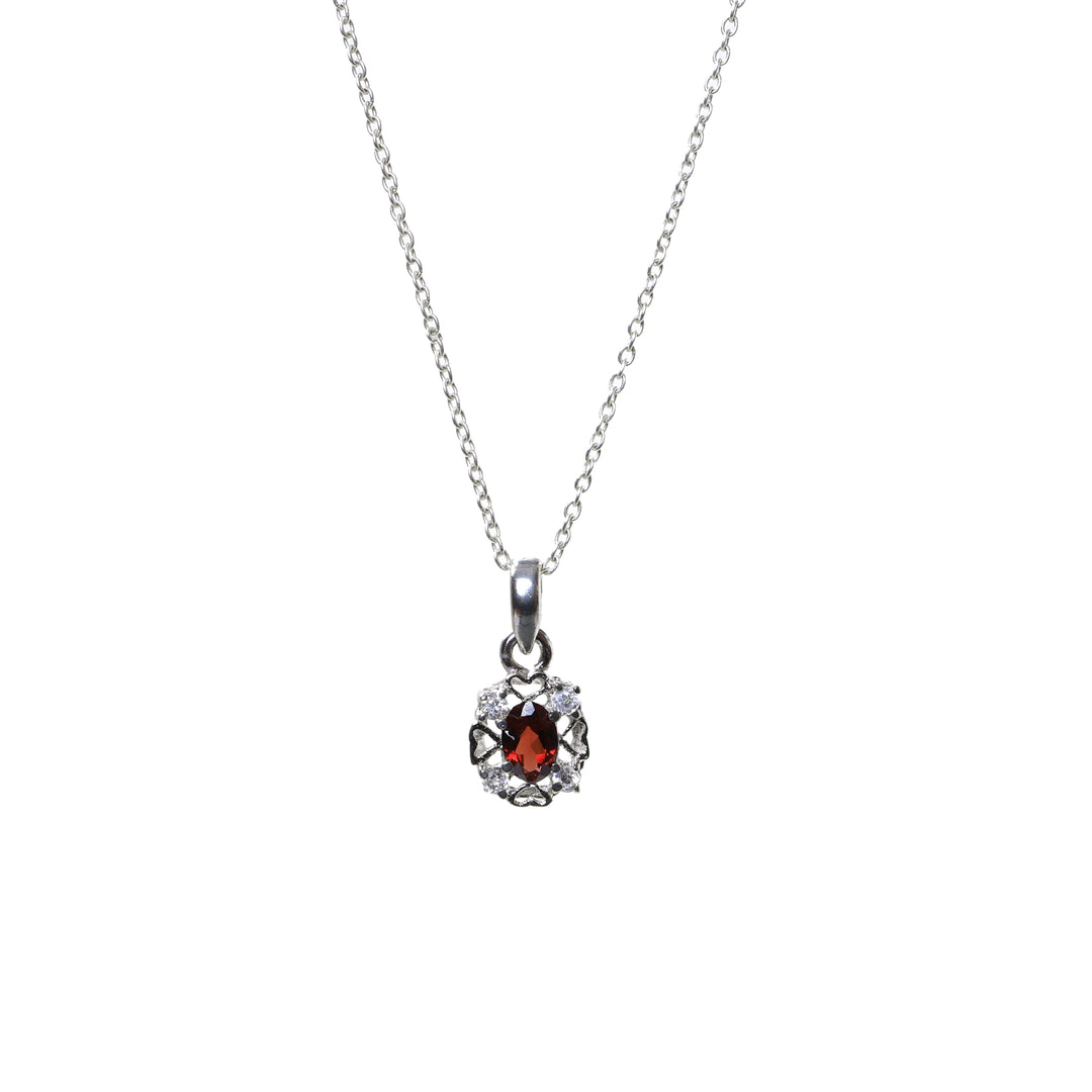 925 Silver Garnet Jewelry Set | Women's Gift | Bridal Set