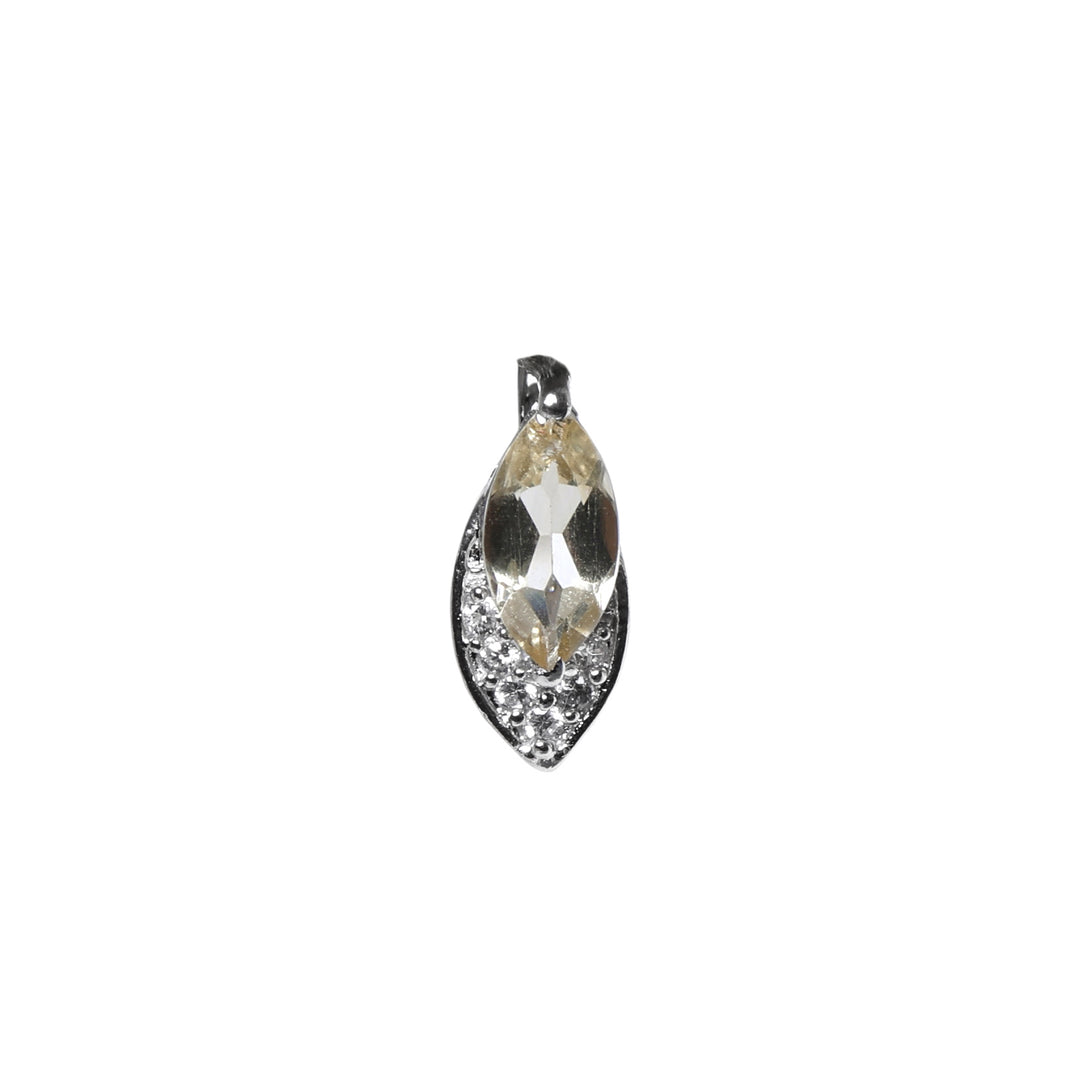 Silver Citrine Jewelry Set: Earrings, Necklace, Ring | Gift Set