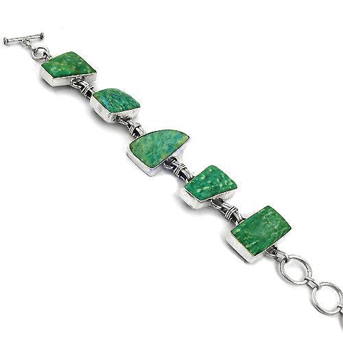 Amazonite Gemstone 925 Silver Bracelet Glitzy Bracelet Hand Bracelet
