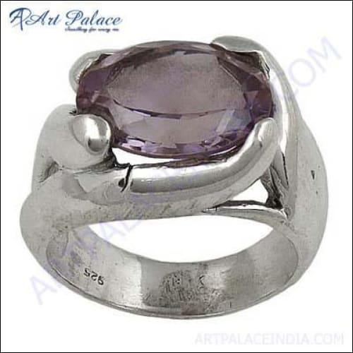 Handmade Amethyst Silver Ring 925 Silver Ring Gorgeous Ring