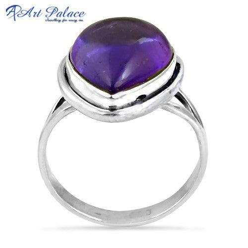 Amethyst Ring Pear Shape Ring 925 Sterling Silver Ring Pretty Ring