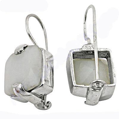 Antique Gemstone Silver Earrings Jewelry, 925 Sterling Silver Jewelry Feminine Gemstone Earring Solid Gemstone Earring