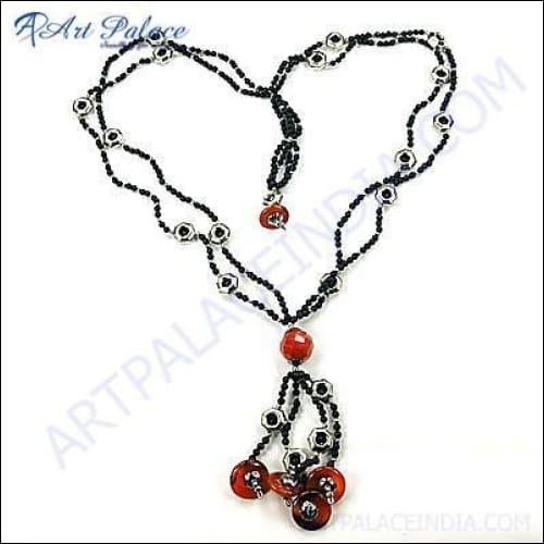 Antique Style Multi Gemstone 925 Silver Necklace