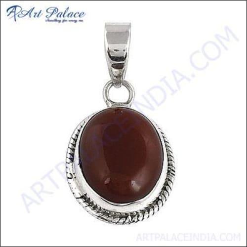 Antique Style Wholesale Handmade Red Onyx Gemstone Pendant Red Onyx Pendant Ethnic Gemstone Pendant