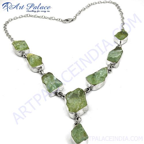 Aquamarine Gemstone 925 Sterling Silver Necklace