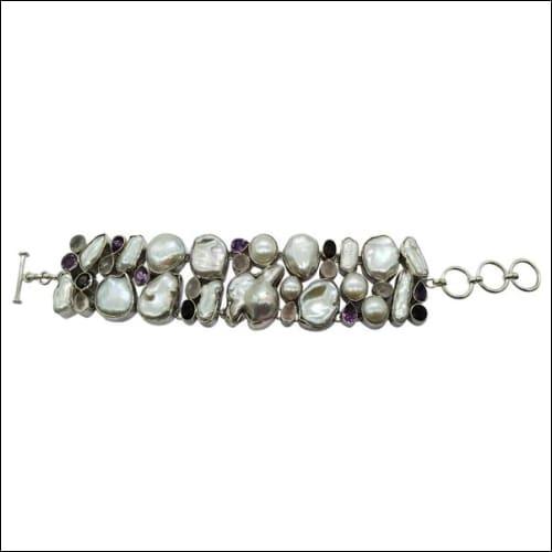 Artisan Design Multi Stone 925 Silver Bracelet Impressive Bracelet Precious Gemstone Bracelet
