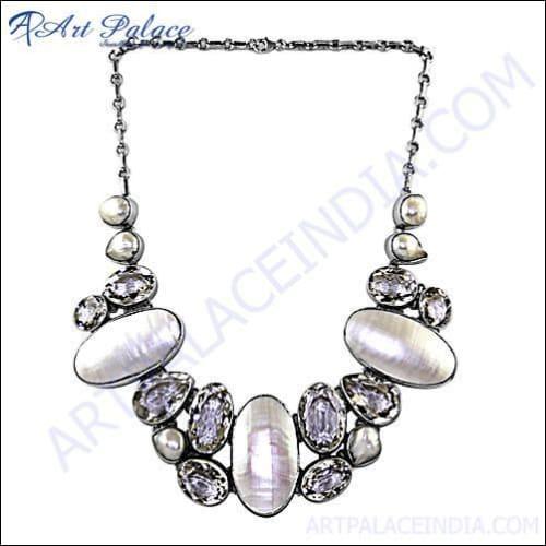 Attractive Designer Silver Necklace