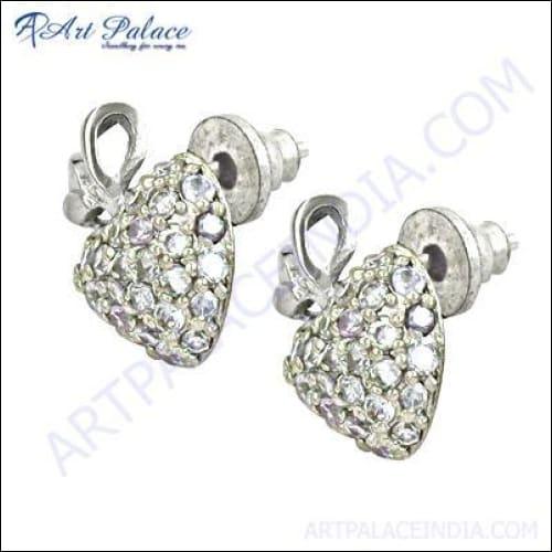 Attrective Gemstone Silver Earrings Blue Topaz Gemstone Earrings Jewelry Casual Earrings Latest Earrings