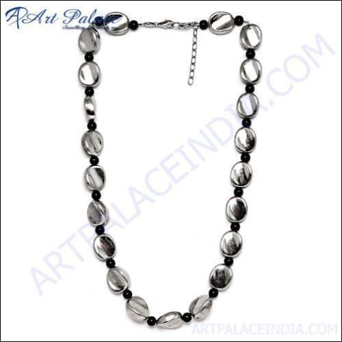 Beautiful Black Onyx Sterling Silver Necklace