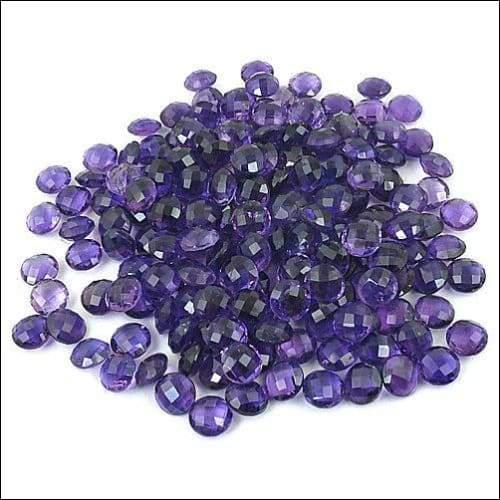 Beautiful Blue African Amethyst Loose Gemstone For Jewelry Amethyst Cut Gemstones Round Gemstones