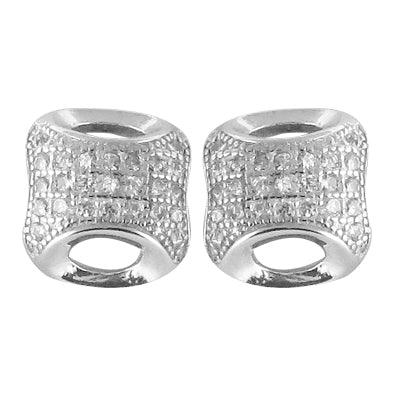Beautiful Cubic Zirconia Stone 925 Silver Earring Glitzy Cz Earring Fancy Cz Earring