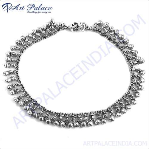 Beautiful Design White Metal Ankelets Awesome Silver Anklet High Class Silver Anklet
