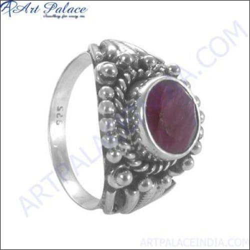 Beautiful Gemstone Silver Ring