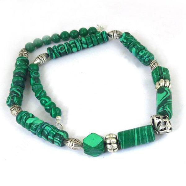 Beautiful Unique Necklace Malachite Gemstone 925 Silver Fantastic Necklace Solid Necklace