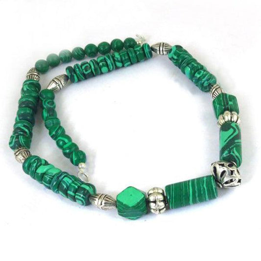 Beautiful Unique Necklace Malachite Gemstone 925 Silver Fantastic Necklace Solid Necklace