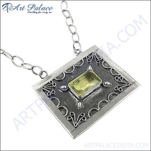 Best Lemon Quartz Silver Necklace