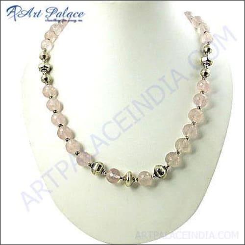 Best Rosequartz Silver Necklace